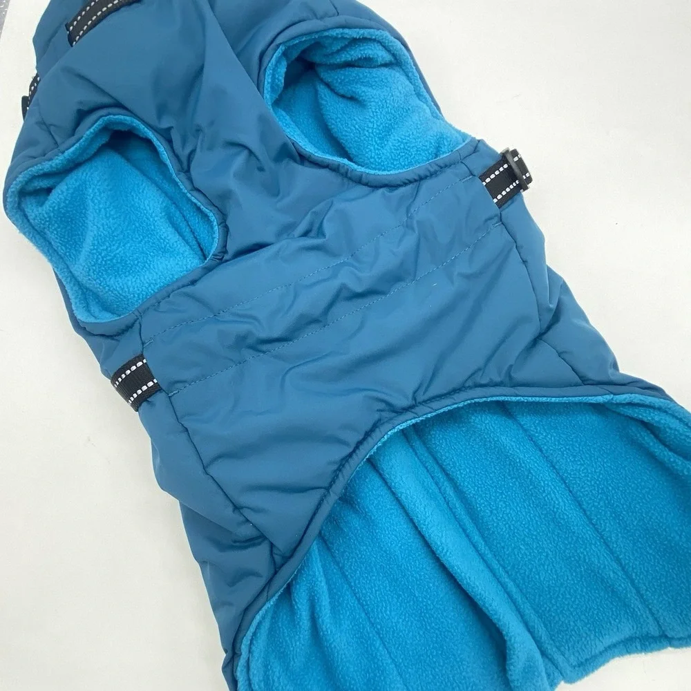 Lelepet Doggy Size Medium Waterproof Jacket With Harness Fleece Gorpcore Cozy